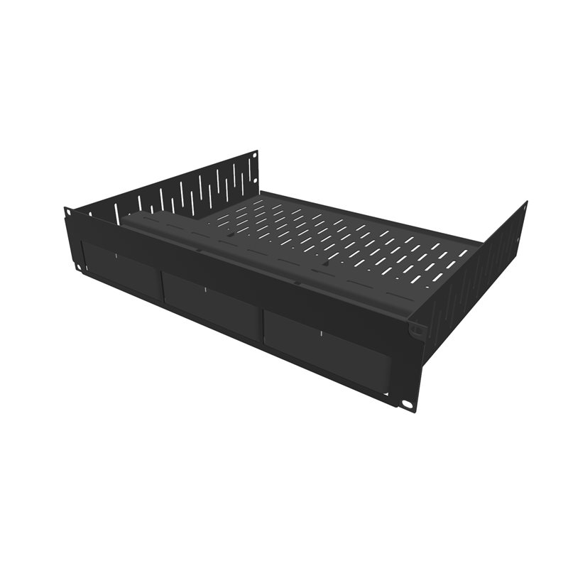 2u Vented RackMount Shelf With Magnetic Plate For 3x Sonos Ports R1498/2uk-sport3