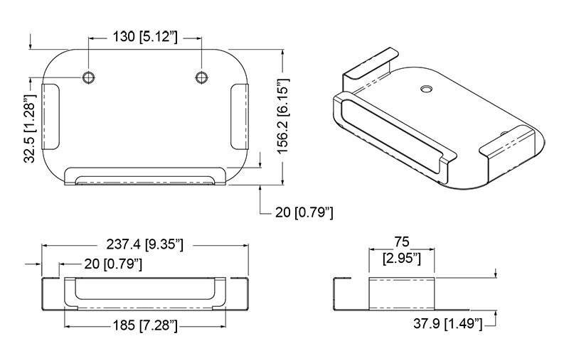 Wall Bracket Sky Q Mini Box Wb-skyqmb-w