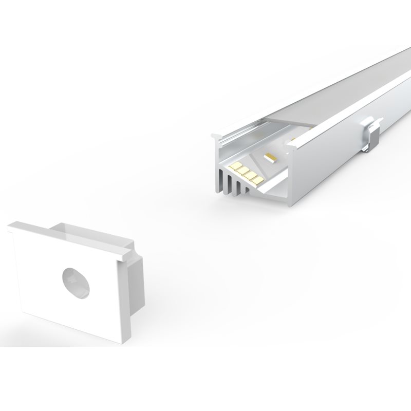 Recessed LED Profile, 1m Kit 19mm Wide With Internal Angle Mount Ledal42