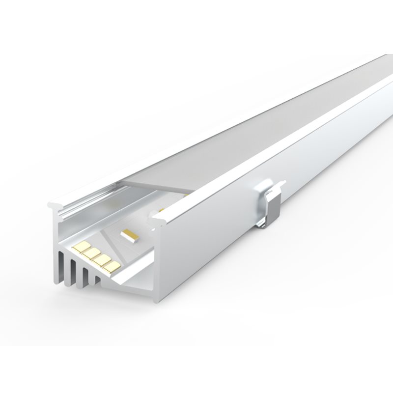 Recessed LED Profile, 1m Kit 19mm Wide With Internal Angle Mount Ledal42