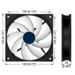 Quiet Case Fan (120mm, 12v, Dc) Crcfan120