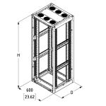 32u Open Tower Rack System M6 Rail (depth: 940mm / 37in) R4106-ot-32uk