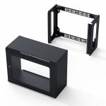 Wall Mount Rack Enclosure With Removable Shell (4u, 250mm / 9.8" Deep, M6 Threaded Rails) R6225-4uk