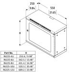 Wall Mount Rack Enclosure With Removable Shell (4u, 250mm / 9.8" Deep, M6 Threaded Rails) R6225-4uk