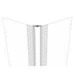 LED Profile 2m 15x15mm Plaster-in Outer Corners White Finish Ledal45m2w