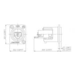 Neutrik Ethercon Cat6 D-shape Chassis Ne8fdy-c6 Connector