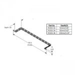 19in Rack 92mm / 3.6" Cable Support Tie Bar, R1311-2a