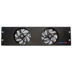 3u Rack Fan Panel - Double Fans Fp02-q-3u