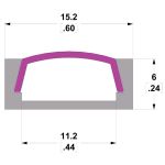 1m 6mm Aluminium Extrusion For Led Flex Tape Light