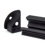 Mounting Brackets Pair For Led Aluminium Profile Black