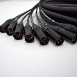 30m 8 Way Male - Female Xlr Multicore Stage Box To Braided Tails