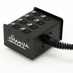 30m 8 Way Male - Female Xlr Multicore Stage Box To Braided Tails