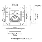 Mini Recessed Butterfly Latch L904/914k