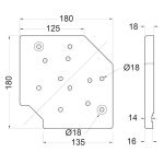 Universal Wheel Plate For 100mm / 4" Castors W9980