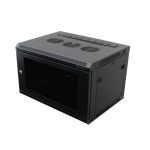 Wall Mount Rack Enclosure 6u 450mm/17.72 Inch Deep M6 Rack Rail Black Glass Door R6406-m6