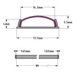 1m Kit 17.9mm Wide Bendable Profile Ledal36