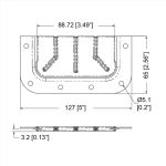 Flightcase Recessed Rubber Cable Feedthrough Half Dish  D053010cmz