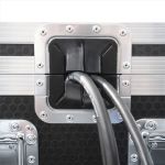 Flightcase Recessed Rubber Cable Feedthrough Half Dish  D053010cmz
