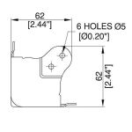 Large PennBrite Flat Corner with 30mm Offset and 2mm Radius