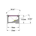 Recessed LED Profile, 1m Kit 19mm Wide With Internal Angle Mount Ledal42