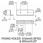 28u Full Hole Rack Strip With Square Holes 2mm/0.08" R0863/2mm-28
