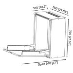 2U Vertical Drop-down Wall Mount 19-inch Rack, VDWR02