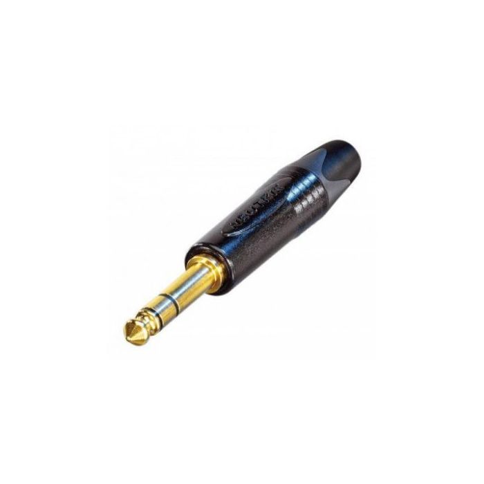Neutrik Jack Plug Stereo Ultra Slim Black Body Gold Pins Np3x-b