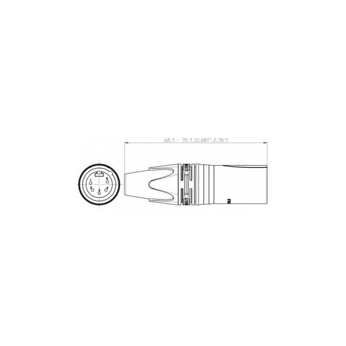 Neutrik 5-Pin Male XLR Cable Connector NC5MXX