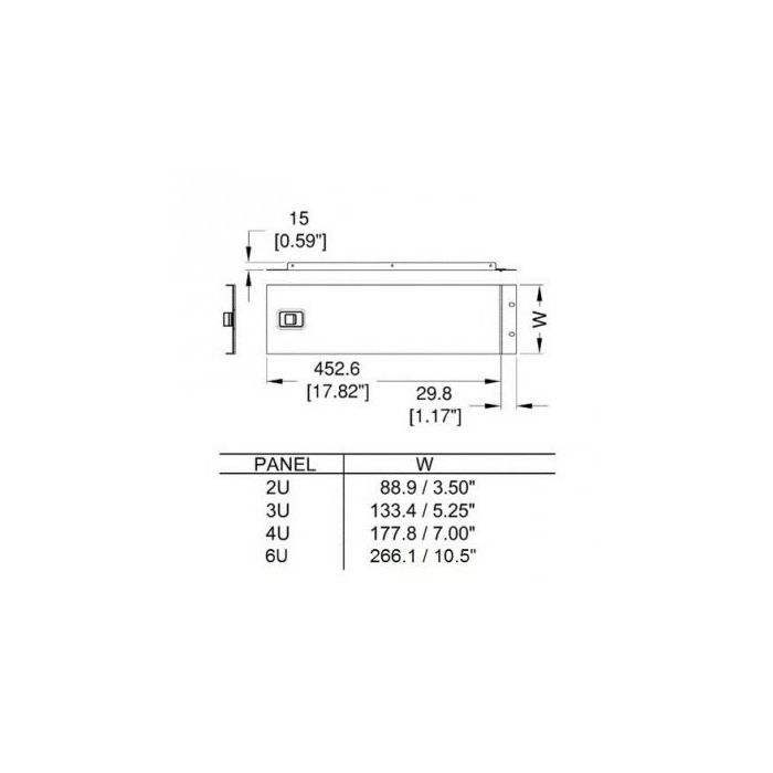 6u Rack Panel Hinged Steel R1272/6uk