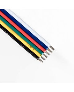 6 Core Flat 20awg Bck/yel/gr/red/blue/wh Stranded Copper Ca6f20