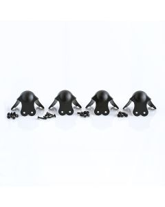 4 X Large Black Steel Ball Corners for Flightcases C1340k-pe4