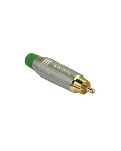 Rca Cable Plug Satin Finish Green Acpr-sgr Connector