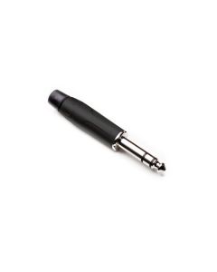 1/4" Stereo Jack Plug, Black Finish Gold Contacts Acps-kb-au