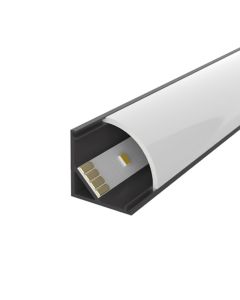 2m Black Ledal03 Kit For 10mm Corner Aluminium Profile Ledal03m2b