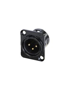 Rean Xlr 3 Pin Male Chassis Dlx Series Rc3mdl-b Connector