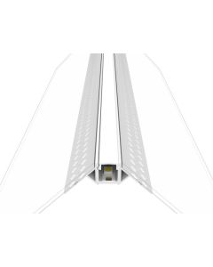 LED Profile 2m 15x15mm Plaster-in Outer Corners White Finish Ledal45m2w