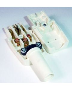 Iec In-line Shrouded Skt 10 Amp White Easy Connection Artnr-794/w