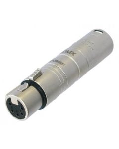 Neutrik Adaptor Xlr 3 Pin Male To 5 Pin Female Na3m5f Connector