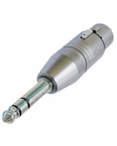 Neutrik Adaptor Xlr Female To 1/4in Stereo Jack Plug Na3fp Connector