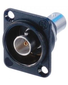 Neutrik Bnc D Chassis Black Bnc-bnc Isolated Nbb75dfib Connector