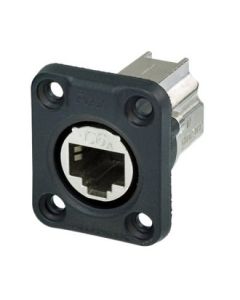 Neutrik Ethercon Chassis C6a Shielded Feedthrough With Rubber Sealing Ip65 Ne8fdx-p6-w
