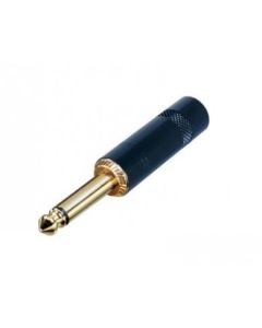 Neutrik 1/4in Mono Jack Plug Black Body Gold Pins Nys224bg Connector