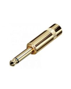 Neutrik 1/4in Mono Jack Plug Gold Body Gold Pins Nys224ag Connector