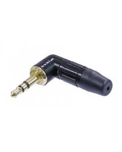Neutrik 3.5mm Right Angle Plug - Black Body Gold Contact Ntp3rc-b