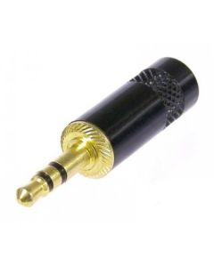 Neutrik 3.5mm Stereo Jack Plug Black Body Gold Contact Nys231bg