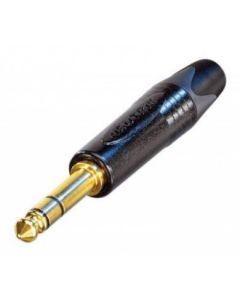 Neutrik Jack Plug Stereo Ultra Slim Black Body Gold Pins Np3x-b