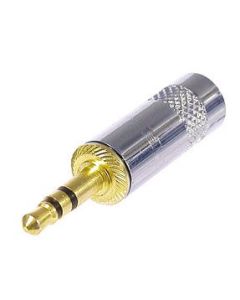 Rean By Neutrik 3.5mm Stereo Jack Plug Nickel Body Gold Contact