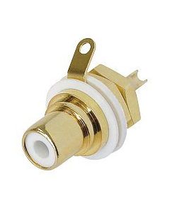 Neutrik Gold Plated Rca/phono Socket - White Isolation Nys367-9