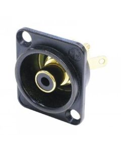 Neutrik Phono Chassis Socket Black Solder Terminals Black Shell Nf2d-b-0