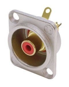 Neutrik Phono Chassis Socket Red Solder Terminals Nf2d-2 Connector